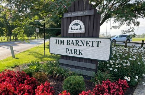 Jim Barnett Park Sign
